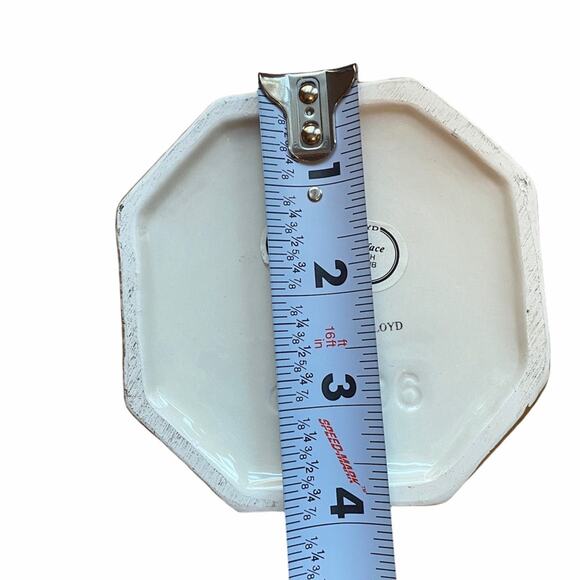 Fitz and Floyd China 1996 Handpainted Snowflakes Fruit Covered Dish - Picture 9 of 10